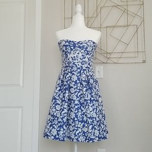 Cynthia Steffe Strapless Floral Dress (Size 8)